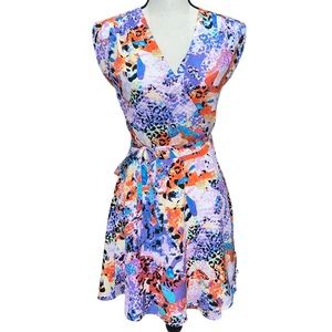 Yumi Kim Purple Printed Wrap Dress